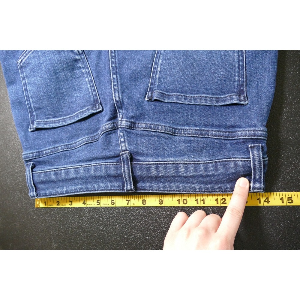 Quince Womens Organic Cotton High Rise Wide Leg Jeans Size 28 Stretch Dark Wash - Picture 9 of 11